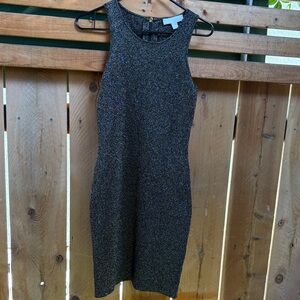 MICHAEL Michael Kors Black Glitter Midi Dress